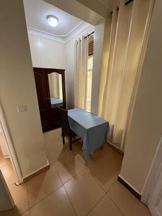 Wardrobe and small dining nook